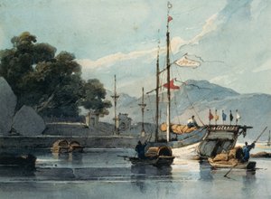 Barcos en un río chino